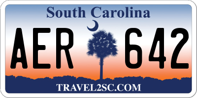SC license plate AER642