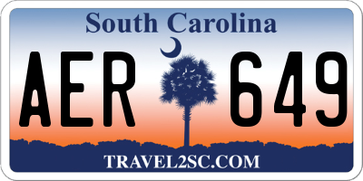 SC license plate AER649