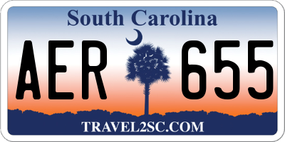 SC license plate AER655