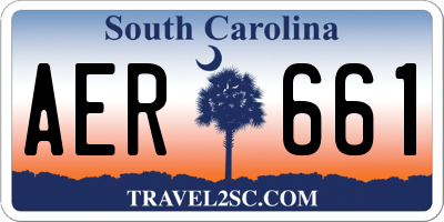 SC license plate AER661