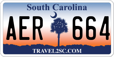 SC license plate AER664