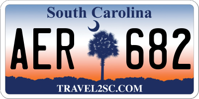 SC license plate AER682
