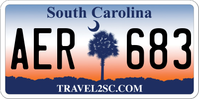 SC license plate AER683