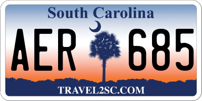 SC license plate AER685