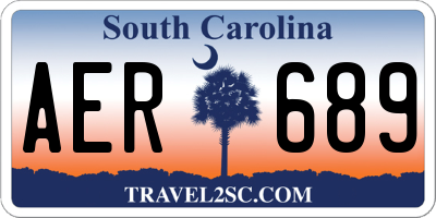 SC license plate AER689