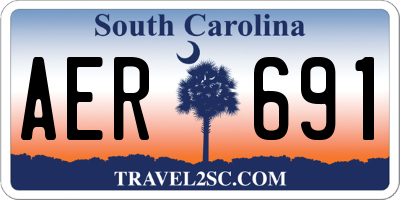 SC license plate AER691
