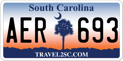 SC license plate AER693