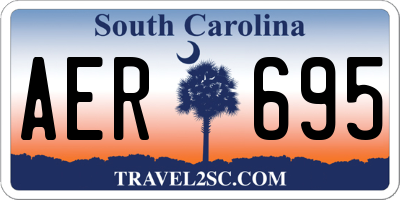 SC license plate AER695
