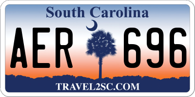 SC license plate AER696