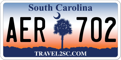 SC license plate AER702