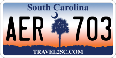 SC license plate AER703