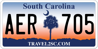 SC license plate AER705