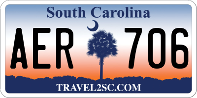 SC license plate AER706