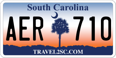 SC license plate AER710