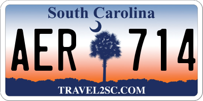 SC license plate AER714