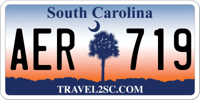 SC license plate AER719