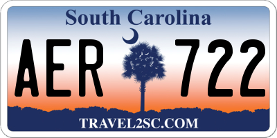 SC license plate AER722