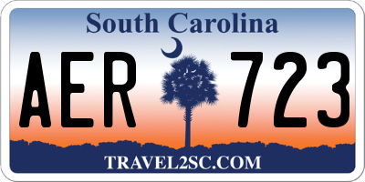 SC license plate AER723