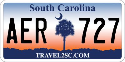 SC license plate AER727