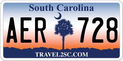 SC license plate AER728