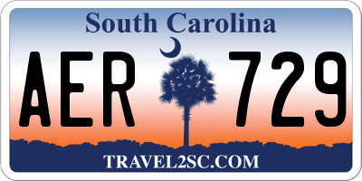 SC license plate AER729