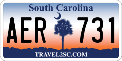 SC license plate AER731
