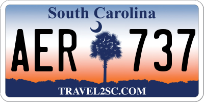 SC license plate AER737
