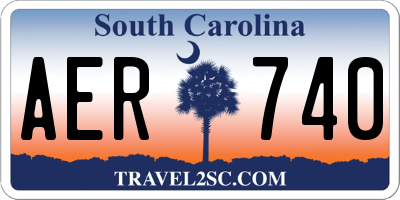 SC license plate AER740