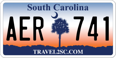 SC license plate AER741