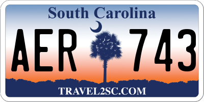 SC license plate AER743