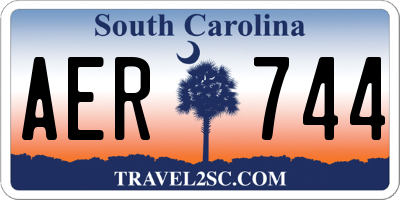 SC license plate AER744
