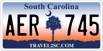 SC license plate AER745