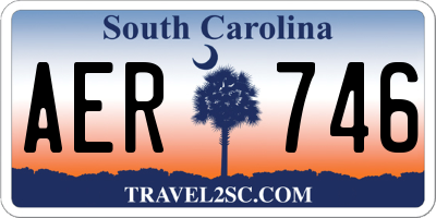 SC license plate AER746