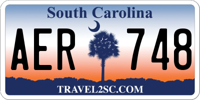 SC license plate AER748