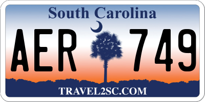SC license plate AER749