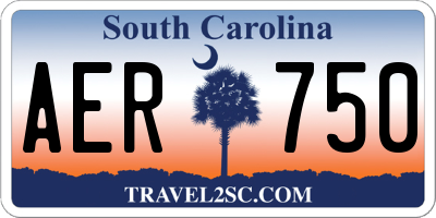 SC license plate AER750