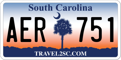 SC license plate AER751