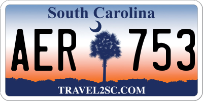 SC license plate AER753