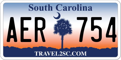 SC license plate AER754