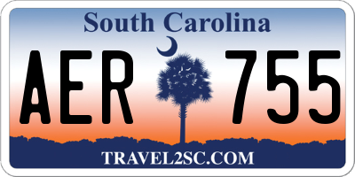 SC license plate AER755