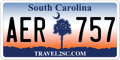 SC license plate AER757