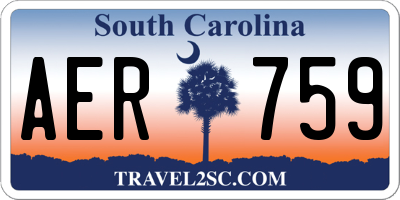 SC license plate AER759