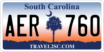 SC license plate AER760