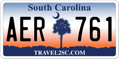 SC license plate AER761