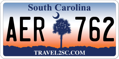 SC license plate AER762