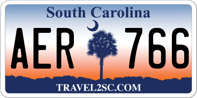 SC license plate AER766