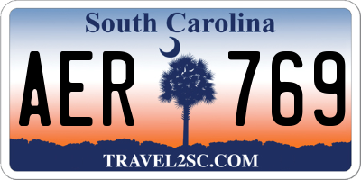 SC license plate AER769