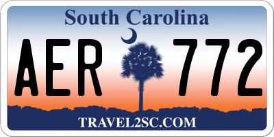 SC license plate AER772