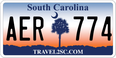 SC license plate AER774