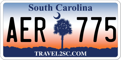 SC license plate AER775